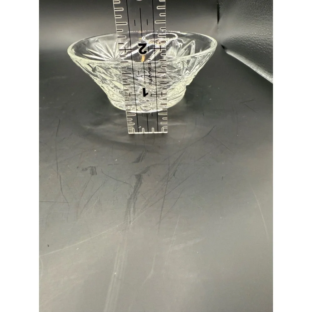 Anchor Hocking Set (5) Prescut Oatmeal Glass Custard dessert bowls Star of David